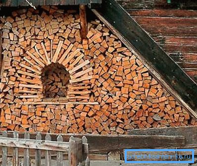 Pila de leña con madera Pila de leña con madera