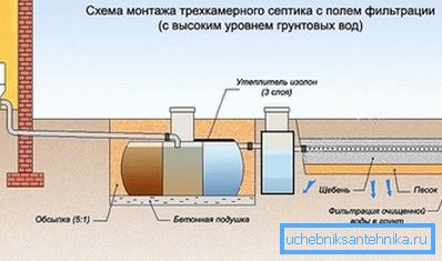 Instalación completa de un tanque séptico. Instalación completa de un tanque séptico.