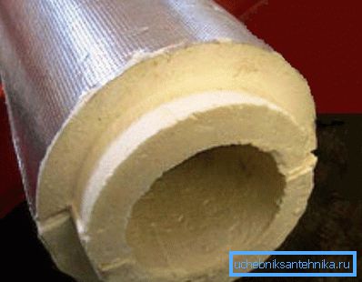 PPU para la tubería en la foto consta de dos partes. PPU para la tubería en la foto consta de dos partes.