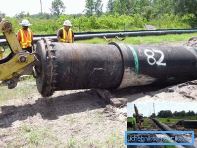 Para diámetros grandes, la instalación requiere el uso de equipo pesado. Para diámetros grandes, la instalación requiere el uso de equipo pesado.