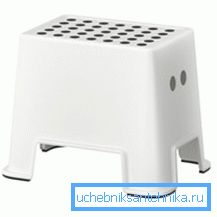 Un ejemplo de un soporte infantil para un lavabo adulto que un niño puede usar con sus propias manos. Un ejemplo de un soporte infantil para un lavabo adulto que un niño puede usar con sus propias manos.