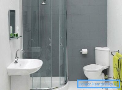 Diseño de muestra del baño combinado. Diseño de muestra del baño combinado.