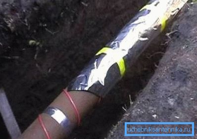Un ejemplo de uso de cable calefactor autorregulador. Un ejemplo de uso de cable calefactor autorregulador.