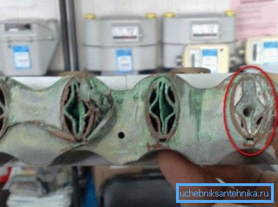 Ejemplo de un intercambiador de calor reparado