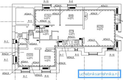 Un ejemplo de un proyecto de cableado horizontal de dos tuberías. Un ejemplo de un proyecto de cableado horizontal de dos tuberías.