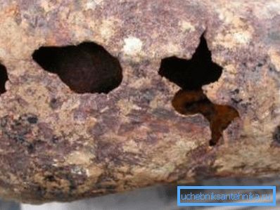 Ejemplo de tubos oxidados. Ejemplo de tubos oxidados.