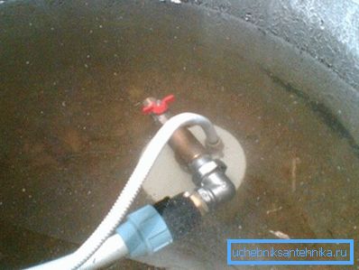 Pozo lleno de agua de lluvia. Pozo lleno de agua de lluvia.