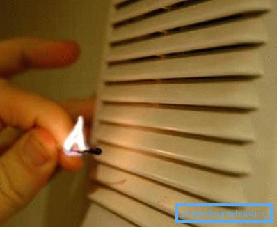Verificación de empuje usando fuego de fósforo. Verificación de empuje usando fuego de fósforo.