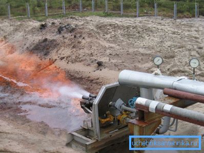El trabajo de la bengala para la incineración de residuos líquidos. El trabajo de la bengala para la incineración de residuos líquidos.