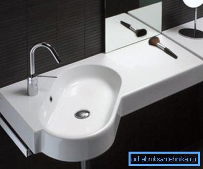 Lavabo con encimera. Lavabo con encimera.