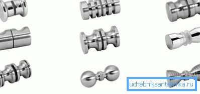 Una variedad de manijas de puerta de punto para cabinas de ducha Una variedad de manijas de puerta de punto para cabinas de ducha