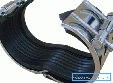 Reparación de abrazaderas para tuberías con juntas de goma. Reparación de abrazaderas para tuberías con juntas de goma.