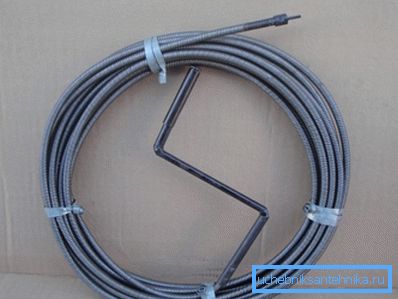 Cable de fontanería en forma plegada. Cable de fontanería en forma plegada.