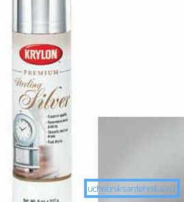 Spray de plata metalizada