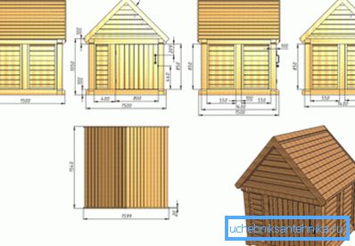 Disposición de la casa con puertas laterales. Disposición de la casa con puertas laterales.