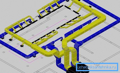 El esquema de la ventilación por extracción de una vivienda particular. El esquema de la ventilación por extracción de una vivienda particular.