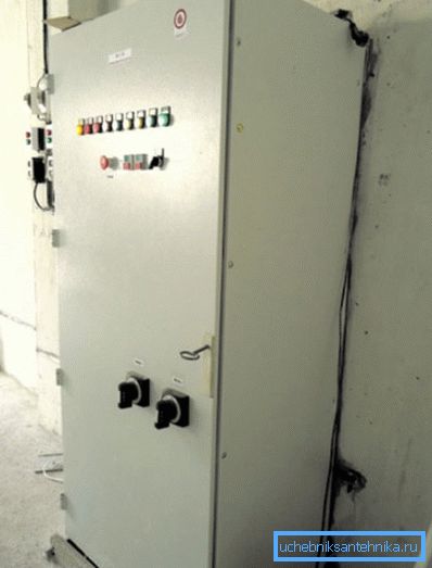 Gabinete de alarma de incendio en una instalación industrial Gabinete de alarma de incendio en una instalación industrial