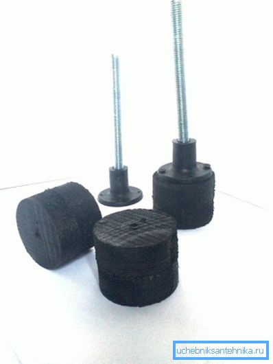 Tachuelas forradas de goma