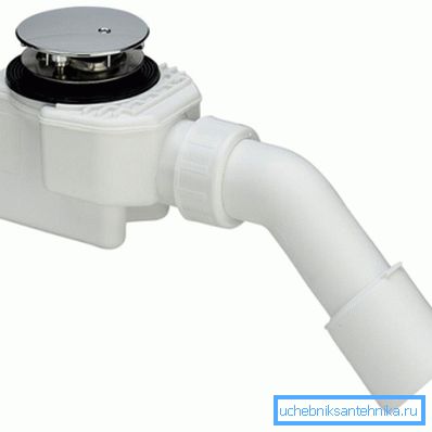 Sifón para la paleta de ducha de 60 mm como un desagüe de escalera. Sifón para la paleta de ducha de 60 mm como un desagüe de escalera.