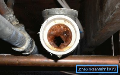La situación cuando la necesidad de limpiar tuberías es obvia. La situación cuando la necesidad de limpiar tuberías es obvia.