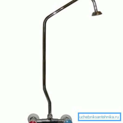 Mezclador de ducha con soporte rígido