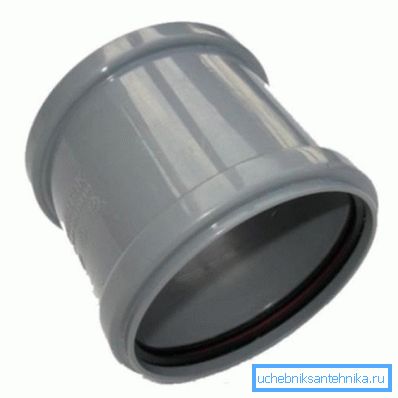 Elemento de conexión para materiales de PVC utilizados para aguas residuales. Elemento de conexión para materiales de PVC utilizados para aguas residuales.