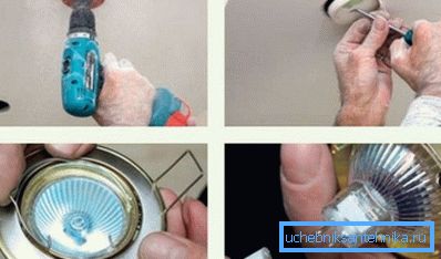 Creando agujeros con un destornillador inalámbrico. Creando agujeros con un destornillador inalámbrico.