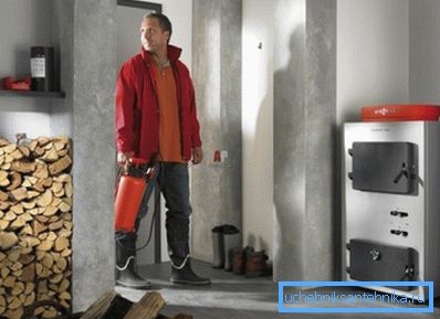 Sala de calderas especialmente equipada. Sala de calderas especialmente equipada.