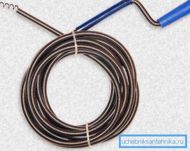 El extremo en espiral del cable debe ser relativamente fácil de atornillar en la obstrucción. El extremo en espiral del cable debe ser relativamente fácil de atornillar en la obstrucción.
