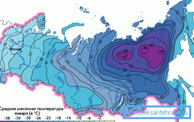 La temperatura promedio de enero en un mapa del país. La temperatura promedio de enero en un mapa del país.