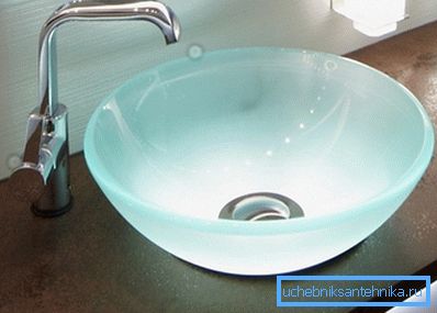 Fregadero de baño redondo de vidrio Fregadero de baño redondo de vidrio