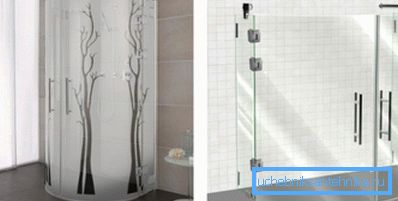 La cabina de ducha de vidrio puede ser transparente o escarchada. La cabina de ducha de vidrio puede ser transparente o escarchada.