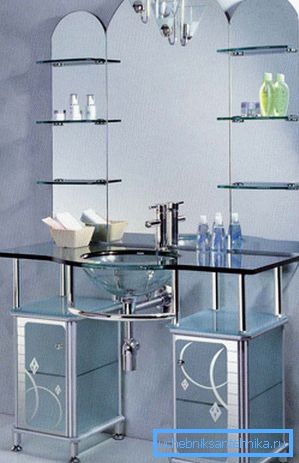 Set de baño de cristal. Set de baño de cristal.