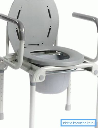 Silla de inodoro para discapacitados con reposabrazos extraíbles. Silla de inodoro para discapacitados con reposabrazos extraíbles.
