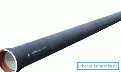 Tubería VChSHG con casquillo debajo del anillo de sellado.