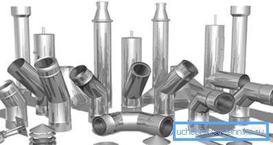 Tubos para chimenea de acero inoxidable en surtido. Tubos para chimenea de acero inoxidable en surtido.
