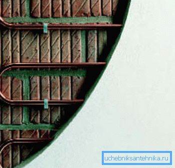 Tubos en la pared - calor cómodo de una fuente oculta Tubos en la pared - calor cómodo de una fuente oculta