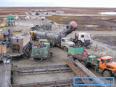 Pozos de cementación producidos por equipo especial pesado. Pozos de cementación producidos por equipo especial pesado.
