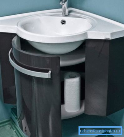 Lavabo de esquina suspendido