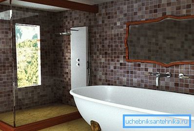 Instalación de una ducha en el baño con ventana al jardín.