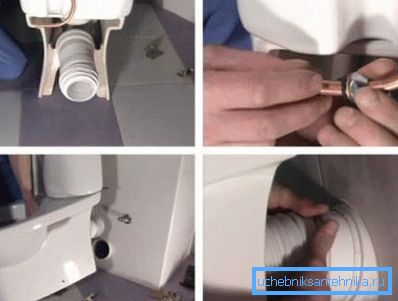 Instalar una tubería corrugada y conectar el inodoro a la alcantarilla. Instalar una tubería corrugada y conectar el inodoro a la alcantarilla.