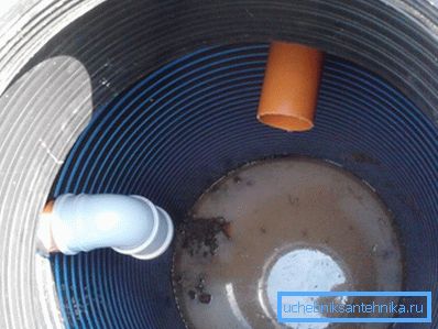 Instalación de tubería de desbordamiento en el tipo acumulativo de aguas residuales. Instalación de tubería de desbordamiento en el tipo acumulativo de aguas residuales.