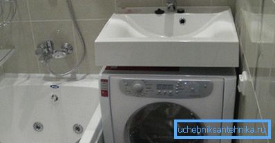 Instalar una lavadora debajo del fregadero en el baño ahorra espacio en el baño Instalar una lavadora debajo del fregadero en el baño ahorra espacio en el baño