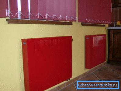 Radiadores de calefacción instalados. Radiadores de calefacción instalados.