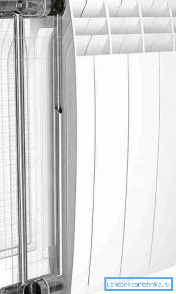 El dispositivo es una sección bimetálica. El dispositivo es una sección bimetálica.