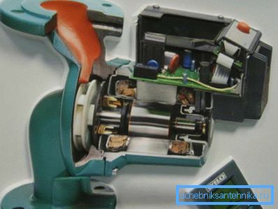 El dispositivo de bombeo para el circuito de calefacción.