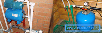 En un sistema de suministro de agua se pueden instalar varios acumuladores. En un sistema de suministro de agua se pueden instalar varios acumuladores.