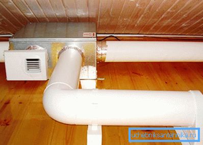 Canales de ventilación de un edificio de apartamentos.