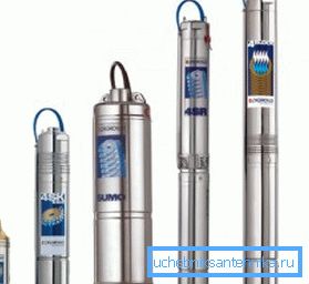Apariencia de bombas sumergibles diseñadas para trabajar a profundidad de pozo. Apariencia de bombas sumergibles diseñadas para trabajar a profundidad de pozo.