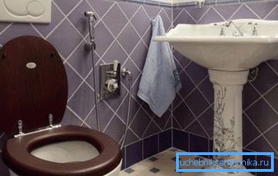 Grifo empotrado con ducha higiénica en el interior del baño Grifo empotrado con ducha higiénica en el interior del baño